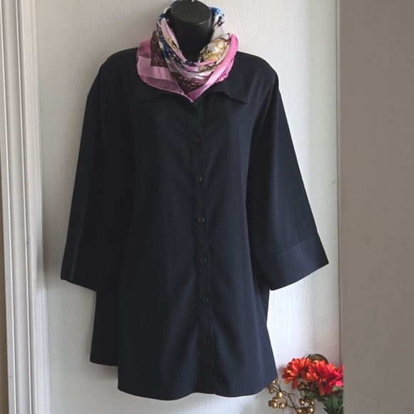 Penningtons | Navy Tunic Blouse/ Jacket - Picture 6 of 11
